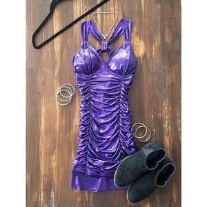 Purple Bodycon Mini Dress